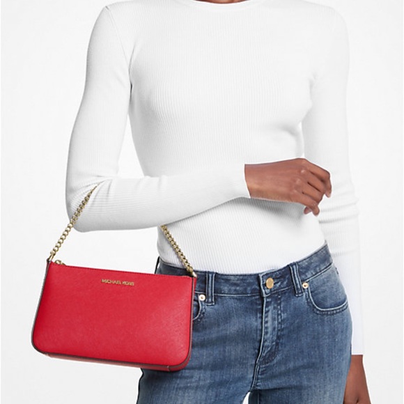 MICHAEL KORS 
JST Md Saffiano Leather Crossbody XBody + Card Holder Boxed Set - Picture 5 of 16